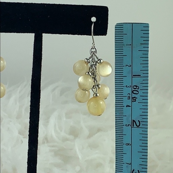 Carol Dauplaise Silver Tone Cluster Earrings - Picture 4 of 4